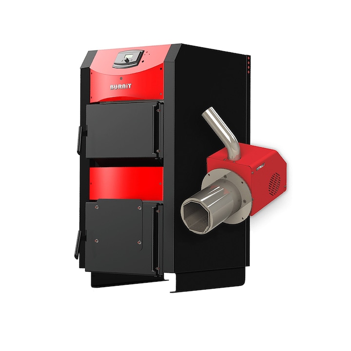 Centrala mixta lemn si peleti Burnit WBS AC 30 kW si Arzator pe peleti Pell Eco 35 kW