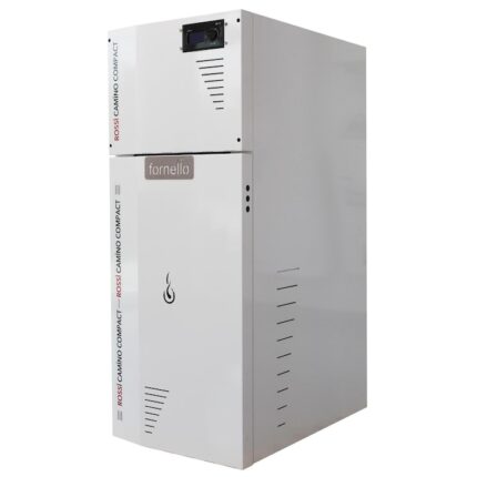 Centrala termica compacta pe peleti Fornello Rossi Camino Compact 25 kw termostat Wi-Fi control distanta it 500, pompa de circulatie, vas expansiune, tiraj fortat, curatare manuala a arzatorului si a drumurilor de fum, Ecodesign, A+
