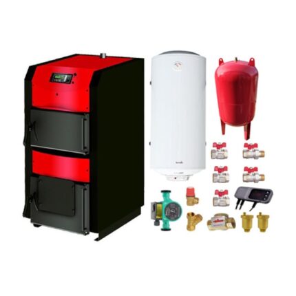 Pachet Centrala Burnit NWB Prime 50, cu ventilator si automatizare, serpentina de racire si flansa pentru arzator, pompa circulatie evp 25-60, vas expansiune 50 l, boiler termoelectric Fornello 120 l si fitinguri montaj
