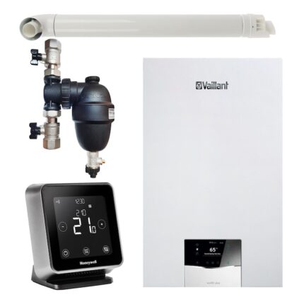 Pachet centrala termica Vaillant VUW 36CS/1-5 ecoTEC Plus 33.3 kW, termostat Wi-Fi Honeywell Lyric T6R, filtru antimagnetita Fernox F1 Sigma si kit evacuare RTM incluse