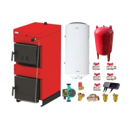 Pachet Centrala Burnit NWB 55, pompa circulatie evp 25-60, vas expansiune 50 l, boiler termoelectric Fornello 120 l si fitinguri montaj