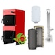 Centrala pe lemn / combustibil solid ​Sunsystem Burnit NWB MAX 30 kW, la pachet cu Puffer P 1000l, Cos inox 6 ml 200 mm, Boiler Termoelectric 100l