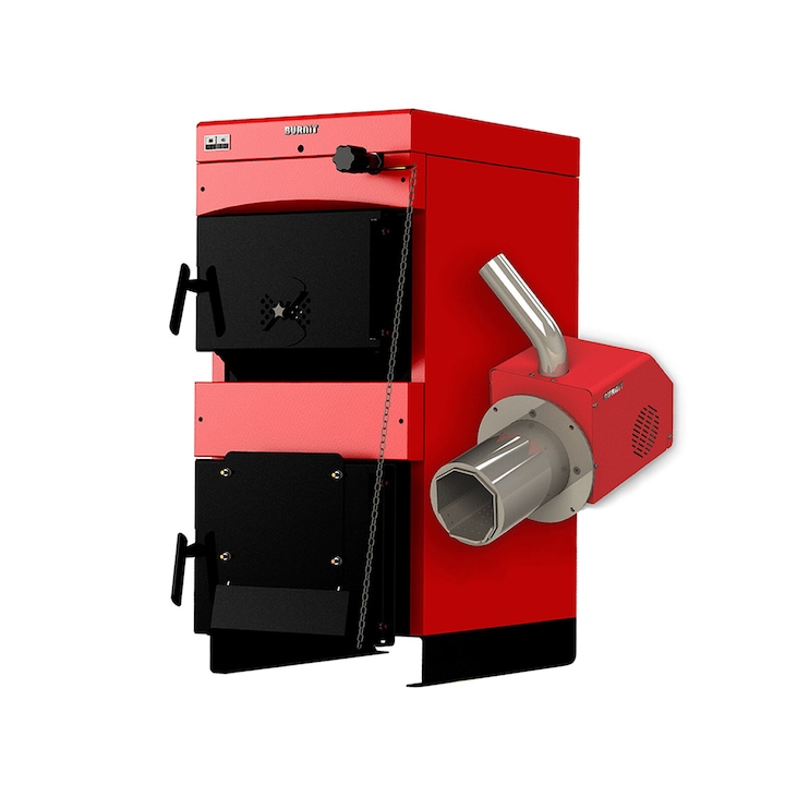 Centrala mixta lemn si peleti Burnit WBS 50 kW si Arzator pe peleti Pell Eco 35 kW