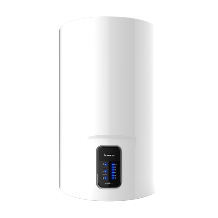 Boiler electric Ariston Lydos Wi-Fi 100L, 1800 W, conectivitate internet, rezervor emailat cu Titan