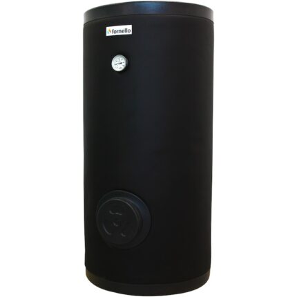 Boiler cu o serpentina Fornello SOL 200 LT 1S, 200 litri, pentru centrala termica si solar, montaj pe sol, izolatie termica, manta de protectie, flansa de vizitare