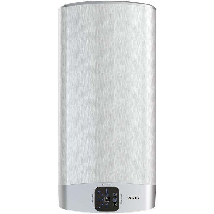 Boiler electric Ariston VELIS WIFI 100, 2 x 1500 W, 100 litri, Afisaj soft touch cu reglarea temperaturii, Functia ECO EVO, Doua rezervoare emailate cu titan