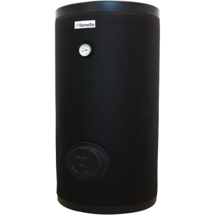 Boiler cu 2 serpentine Fornello SOL 1000 LT 2S, 1000 litri, pentru centrala termica si solar, montaj pe sol, izolatie termica, manta de protectie, flansa de vizitare
