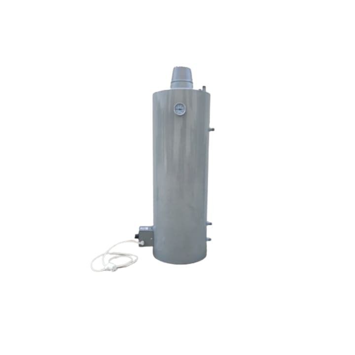 Boiler cazan baie pe lemne si electric si cu serpentina, tabla de otel, 3 bari, 90 L