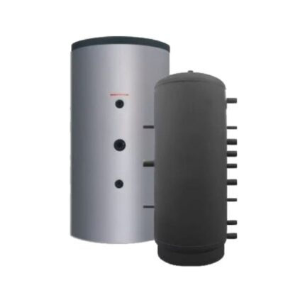 Rezervor de acumulare agent termic izolat Sunsytem P 1000 cu izolatie de 10 cm, capacitate 1000 litri, fara serpentina, presiune de lucru 3 bar
