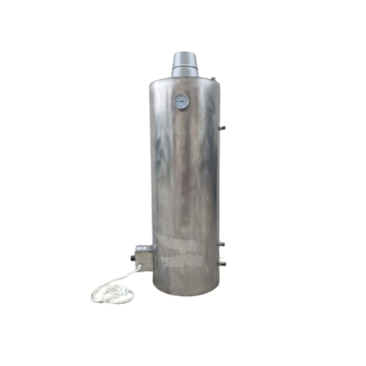 Boiler cazan baie pe lemne cu electric si serpentina, tabla de inox, 3 bari, 90 L