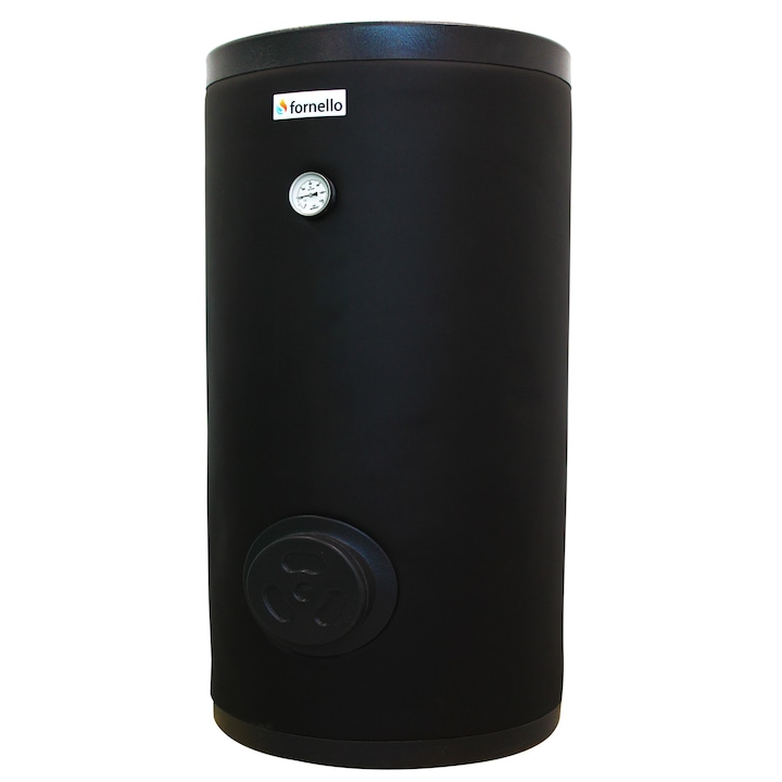 Boiler cu 2 serpentine FORNELLO SOL 800 LT 2S, pentru centrala termica si solar, montaj pe sol, izolatie termica, manta de protectie, flansa de vizitare