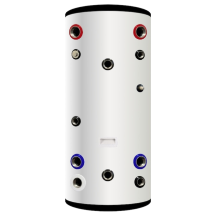 Boiler termoelectric, Techglobe, CWU-300-4.2, cu serpentina 4.2m2, 12 kW, Clasa B, 300 l, otel inoxidabil