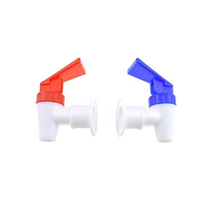 Set doi robineti pentru dozator, apa rece si calda cu filet interior din plastic durabil