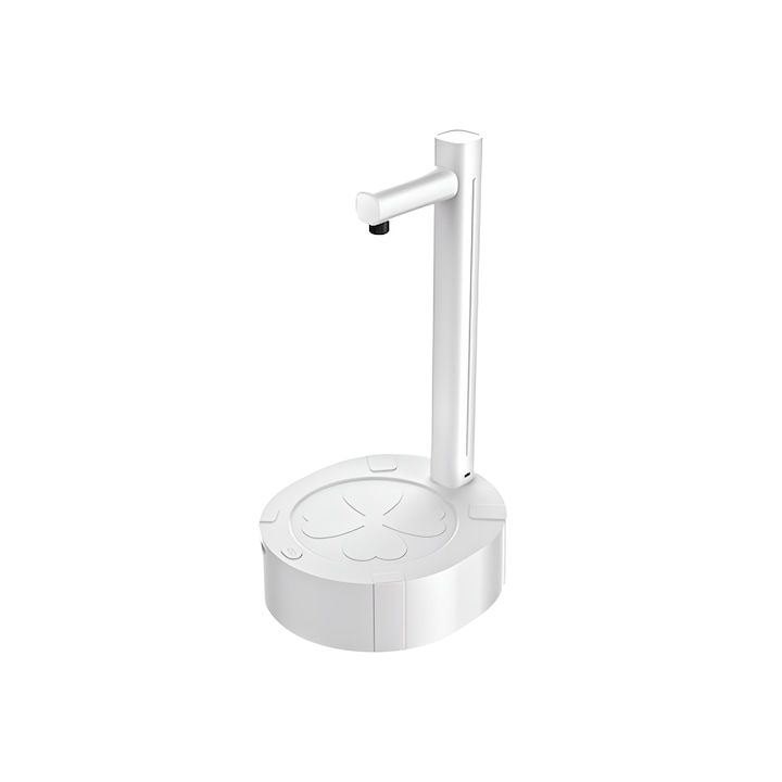 Dispenser pentru apa L&S™, baterie incorporata de 1800 mAh, incarcare prin USB, cu functie de filtrare a apei, Alb