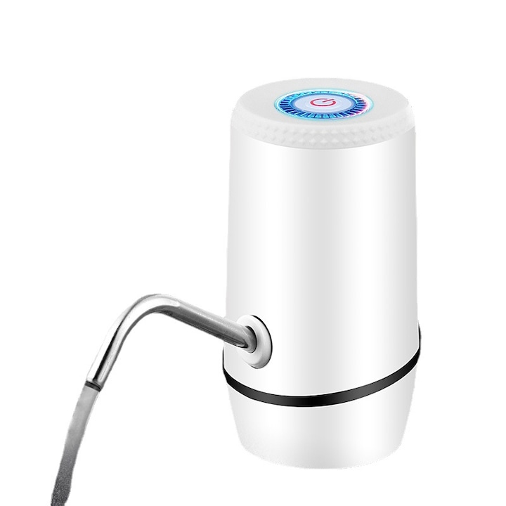 Pompa pentru sticla de apa, JRing, Electrica, Universal, Alb