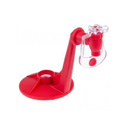 Dozator pentru bauturi carbogazoase PrzydaSie.pl, plastic, rosu, 8x11x22cm