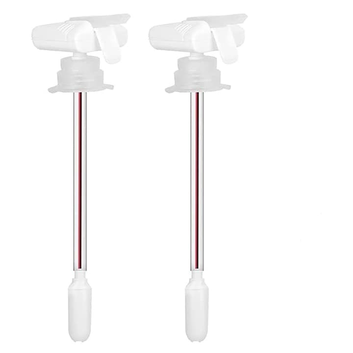 Set 2 dozatoare pentru bauturi, ABS/Polipropilena/Silicon, Alb