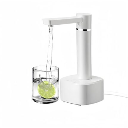 Dozator electric universal pentru stick de apa, pompa portabila pentru stick de apa, pentru stick universal de 5 galoane, incarcare USB, WALALLA, alb Argintiu