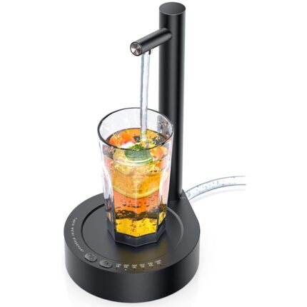 Dozator de apa inteligent QttvbTna, inox/plastic, 1800mAh, multicolor, 120x137x225mm