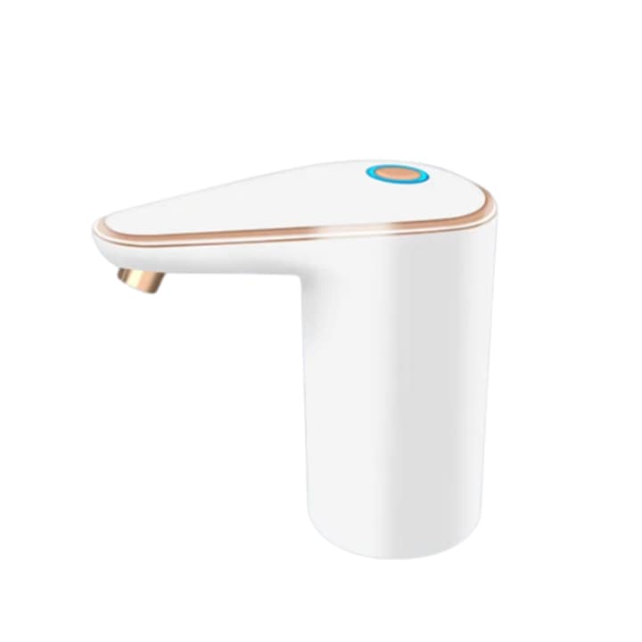 Universala Pompa Electrica Apa, Dispenser/Dozator Bidon, Universala, 1200 mAh Baterie, Reincarcabila USB, Buton On/Off, Uz Casnic/Comercial, Alb