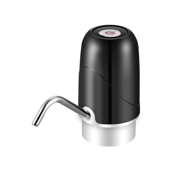 Dispenser electric de apa AquaAdaptor Doty.ro®, usor de instalat, usor de utilizat, reincarcabil, compatibil cu bidoane de apa de 3.8L, 5L, 7.5L, 11L, 11.3L, 15L, 17L, 18L 18.9L, negru