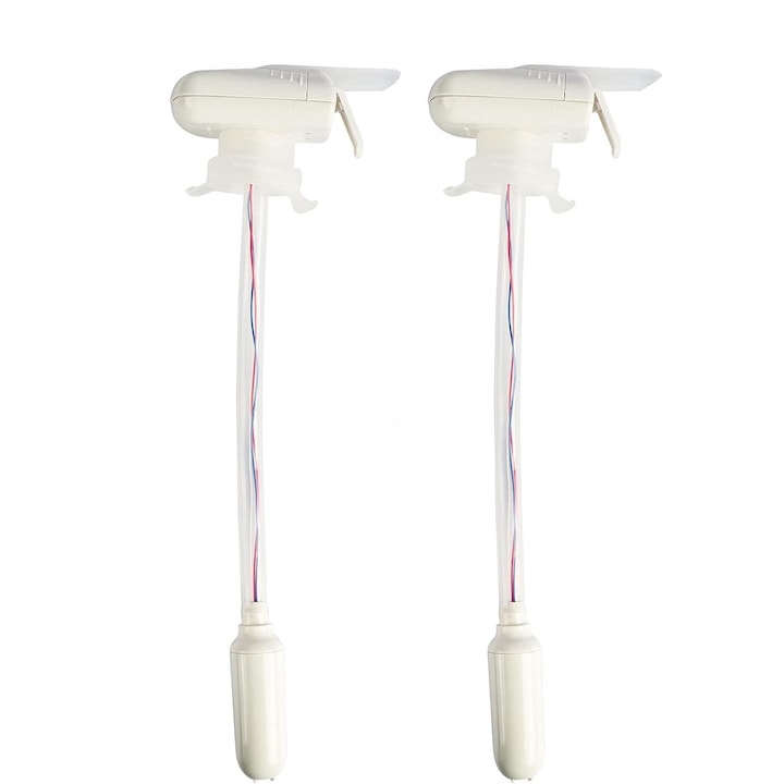Set 2 dozatoare electronice pentru bidon, Sunmostar, Silicon, Alb