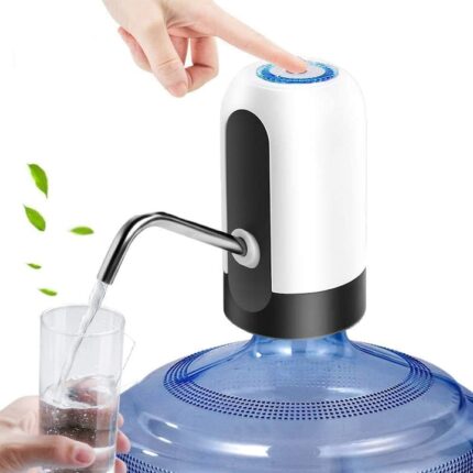 Dozator de apa electric, Xuigort, USB reincarcabil, 1200mAh, compatibil cu sticle de 5 galoane, alb