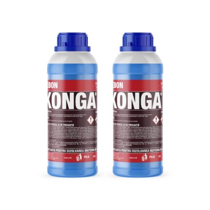 Set - 2 x Detergent parfumat puternic pentru fose septice si toalete ecologice, 1L, Konga Toilet Forte, Uz Profesional cu dilutie 10%