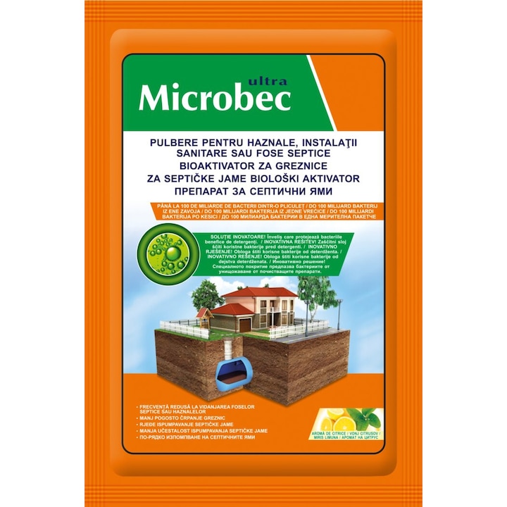 Tratament pentru Fose Septice Bros Microbec, plic 25 grame