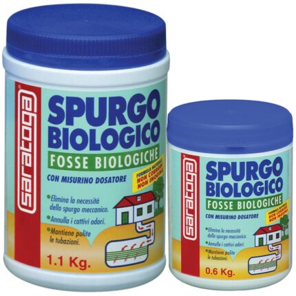 Pachet economic 2 bucati, 1.1kg si 0.6kg, Bioactivator pentru fose septice Spurgo Biologico, elimina vidanjarea mecanica, mirosurile neplacute, curata tubulatura, Saratoga