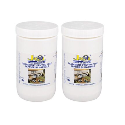 Pachet 2 Tratament activator pentru intretinere fose septice si statii de epurare, 1 Kg, Jasol