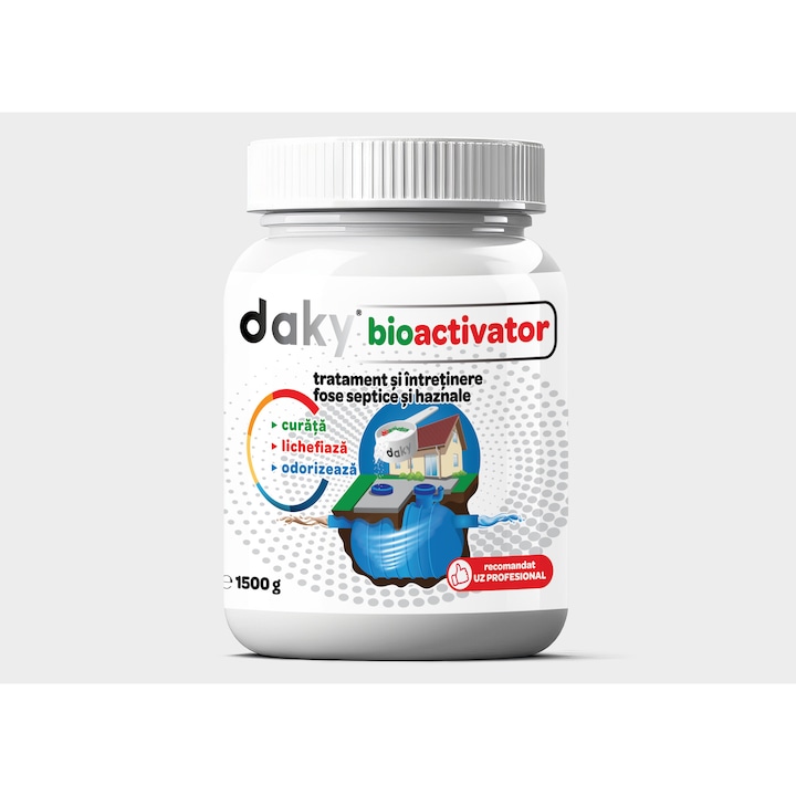 Bioactivator daky® - activator profesional pentru tratament si intretinere fose septice