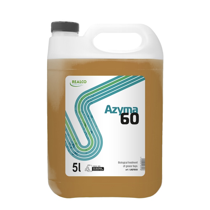 Bioactivator Enzimatic Profesional pentru Separatoare de Grasimi si Statii Epurare Azyma 60 - 5L Realco