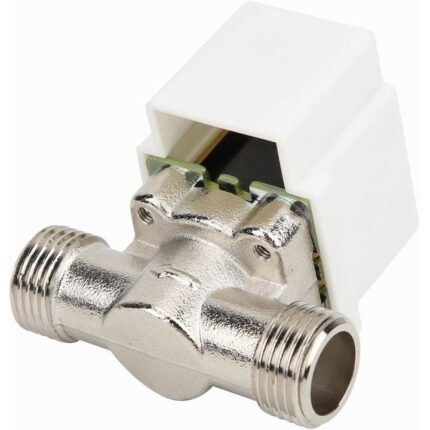 Electrovalva G1/2 inch normal inchisa pentru apa, DC12V/03A, Alb/Gri