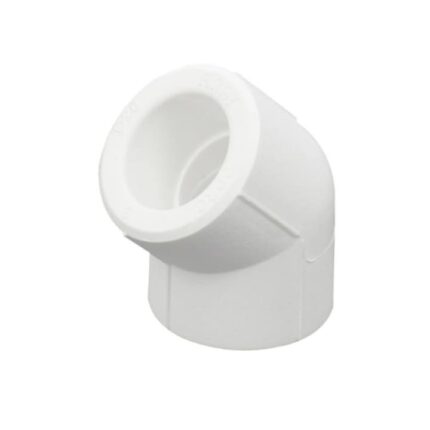 Cot teava PPR, 45 grade, Ø 20 mm, alb, pentru imbinarea tevilor