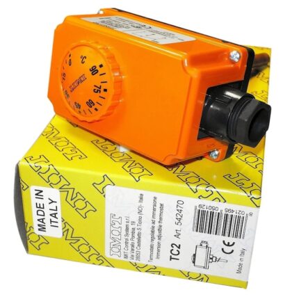 Termostat centrala, de imersie TC2, reglaj 0/90°C, racord teaca 1/2", 100mm
