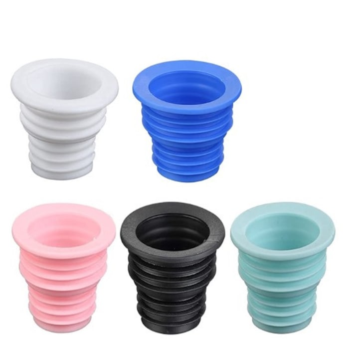 Dop de etansare tevi, 5 Bucati, 38-48 cm, Cauciuc, Multicolor