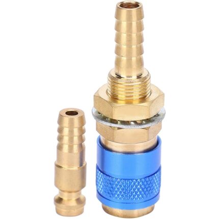 Conector rapid pentru gaz/apa, Alama, M8, Albastru