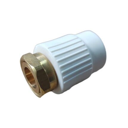 Racord PPR semiolandez, filet interior, alb, 25mm 3/4, set 2 bucati