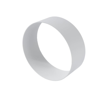 Conector de teava rotund, pentru tevi rigide sau flexibile, diametru 15cm, inaltime 6 cm, din plastic, alb