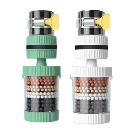 Set 2 filtre de apa pentru robinet, Purificator pentru apa, 6 Straturi, Alb/Verde