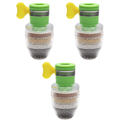 Set 3 Filtre de Apa pentru Robinet Cozevdnt, Carbon Activat, Purificare, Verde