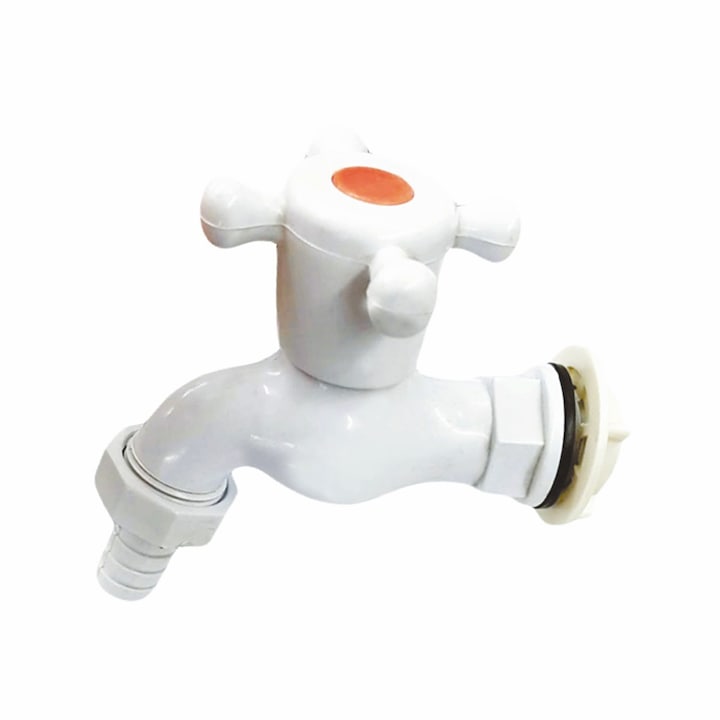 Robinet din plastic, 1/2", alb