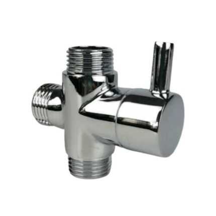 Robinet T adaptor, alama, instalatie usoara, G1/2, 3 cai, 20mm, argintiu