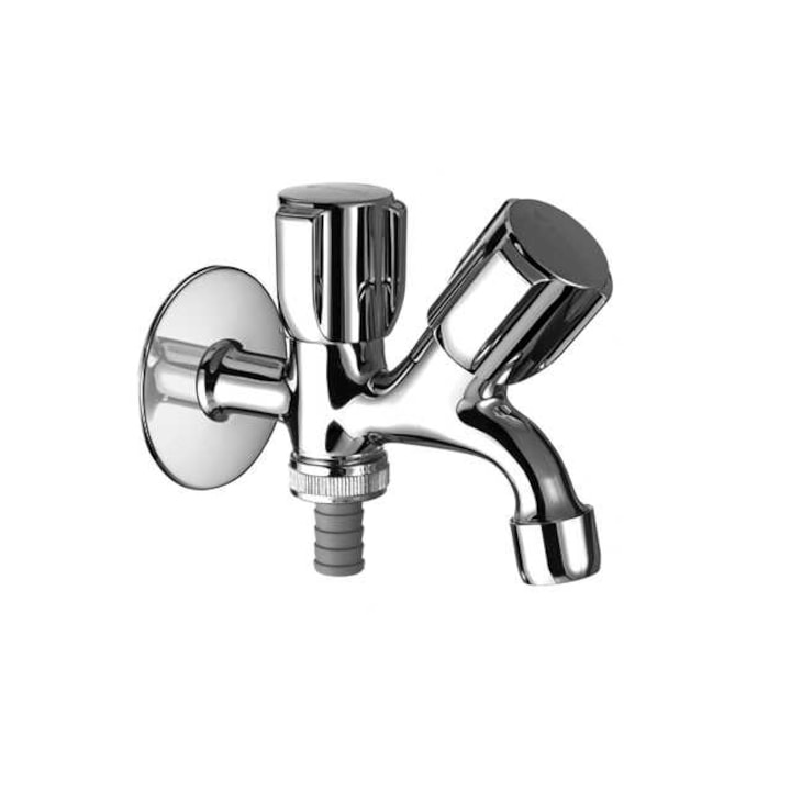 Robinet dublu servici, SCHELL, COMFORT, combinat, crom