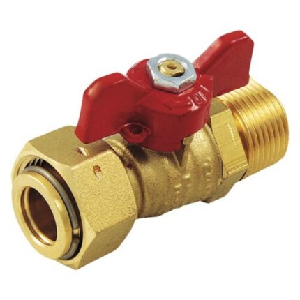 Robinet De Trecere Pentru Apa, Cu Piulita Si Fluture, Filet Interior-exterior 3/4”x1/2”