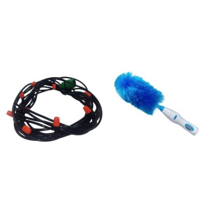 Pachet Kit pentru racire terasa cu vapori de apa prin pulverizare + Pamatuf Spin Duster de praf antistatic Hurricane