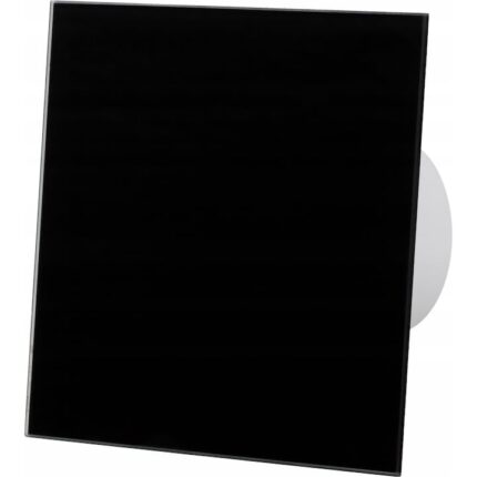 Ventilator, Airroxy, Corp de baie, Ø100, Negru, lucios, Sticla