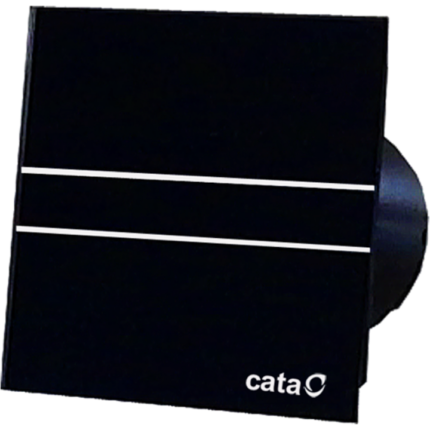 Ventilator aerisire, E-120 GT BK, CATA, capac frontal sticla, detasabil, timer, negru, afisaj led, 33 db, 11w, 210 m3/h, 2400 rpm, IPX4, 120mm