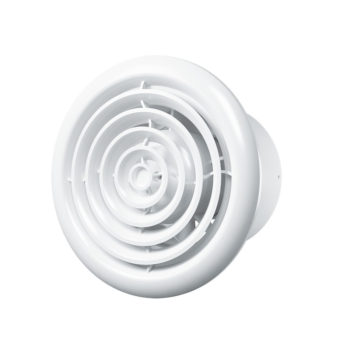 Ventilator, Era, 5C BB, 125 mm, 18 W, Cu supapa de retur, 190 cu.m/h, 36dB, 55Pa, Alb